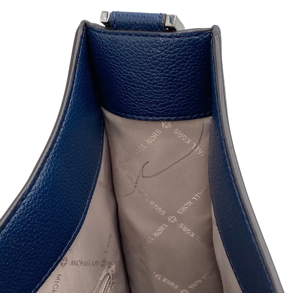 Michael Kors Briley Large Messenger Crossbody Bag Admiral Blue Small MK Logo - Picture 11 of 16